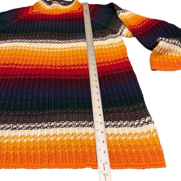 Vintage EXP Jeans No.4 Striped Mock Turtleneck Sweater Women’s Large Boho Retro - Picture 11 of 12